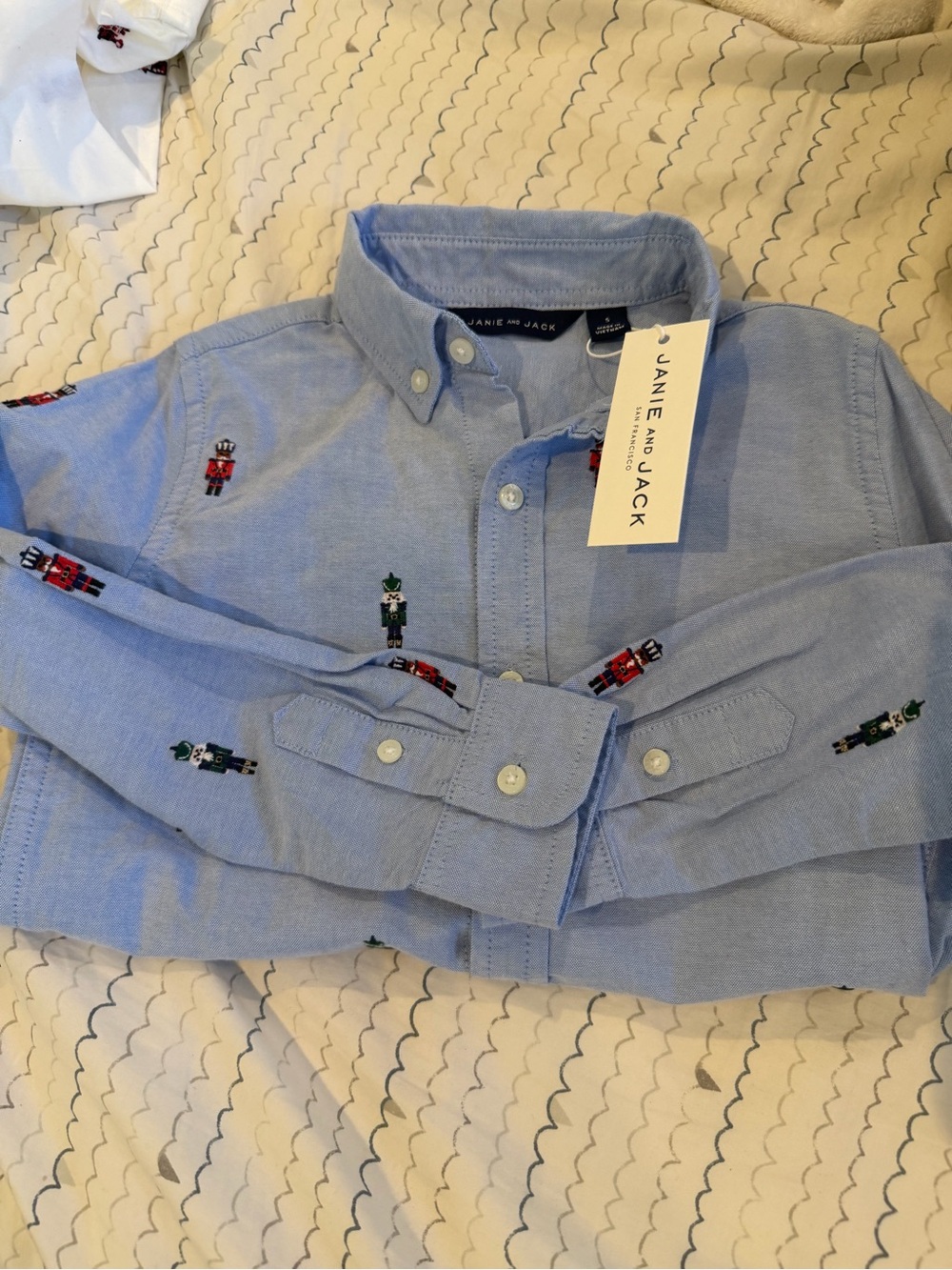 Janie and Jack Light Blue Button-Down Oxford Shirt